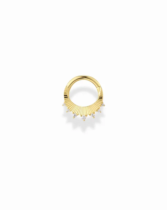 14k Here Comes the Sun Hoop