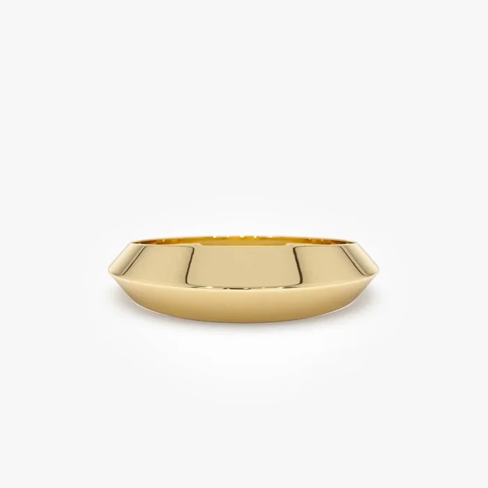 14k Knife Edge Wedding Band