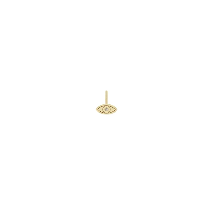 14k Midi Bitty Diamond Evil Eye Charm