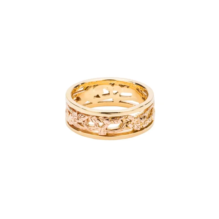 14k Rose and Yellow Gold Tree of Life “Awe” Ring