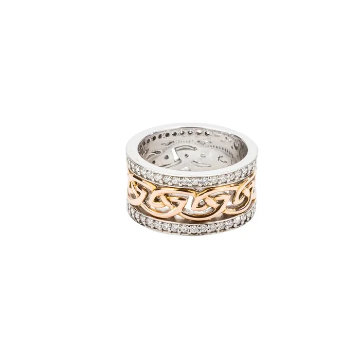 14k Rose Gold and Diamond Eternity Knot “Aylith” Ring