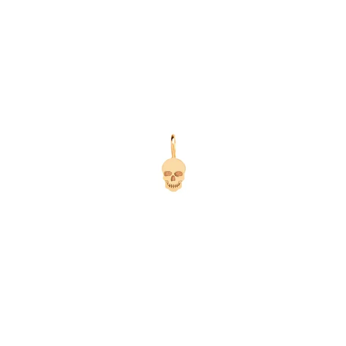 14k Single Midi Bitty Skull Charm