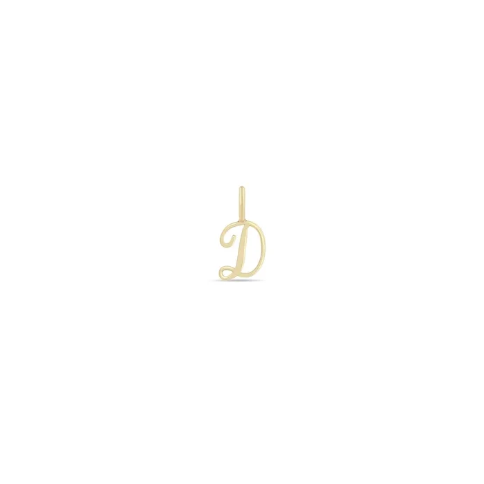 14k Single Script Letter Charm