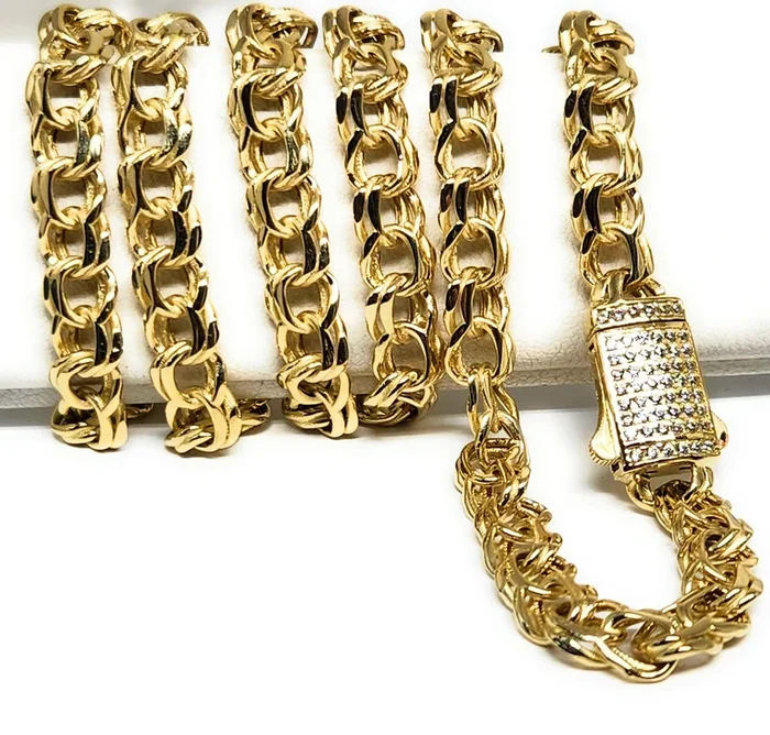 14k Solid Gold CHINO LINK CHAIN 18-26 INCH 6.8MM Width (29-40g~)