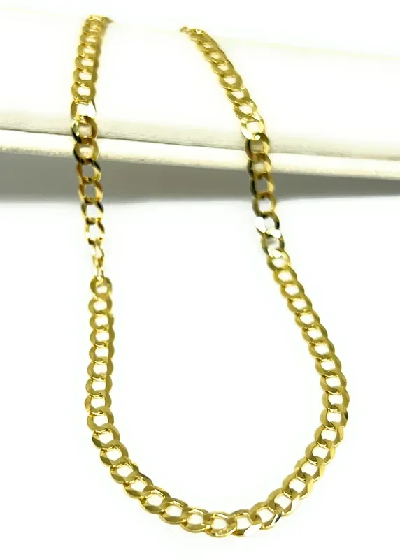14k Solid Gold Cuban CURB Link Brracelet 7-8 inch 3.2mm (FULL SOLID STYLE)
