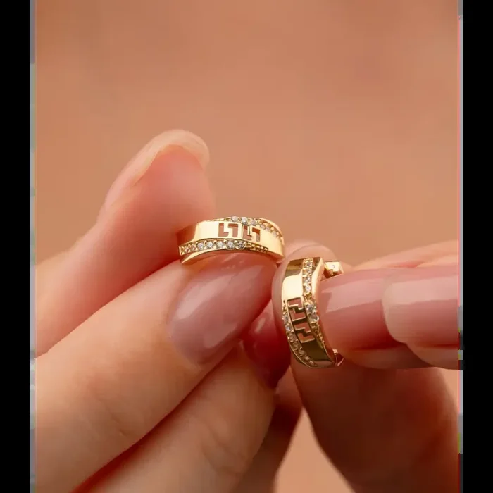 14K Solid Gold Huggies Dainty Earring