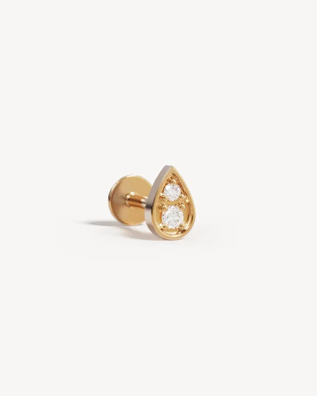 14k Solid Gold Illuminate Lab-Grown Diamond Cartilage Earring