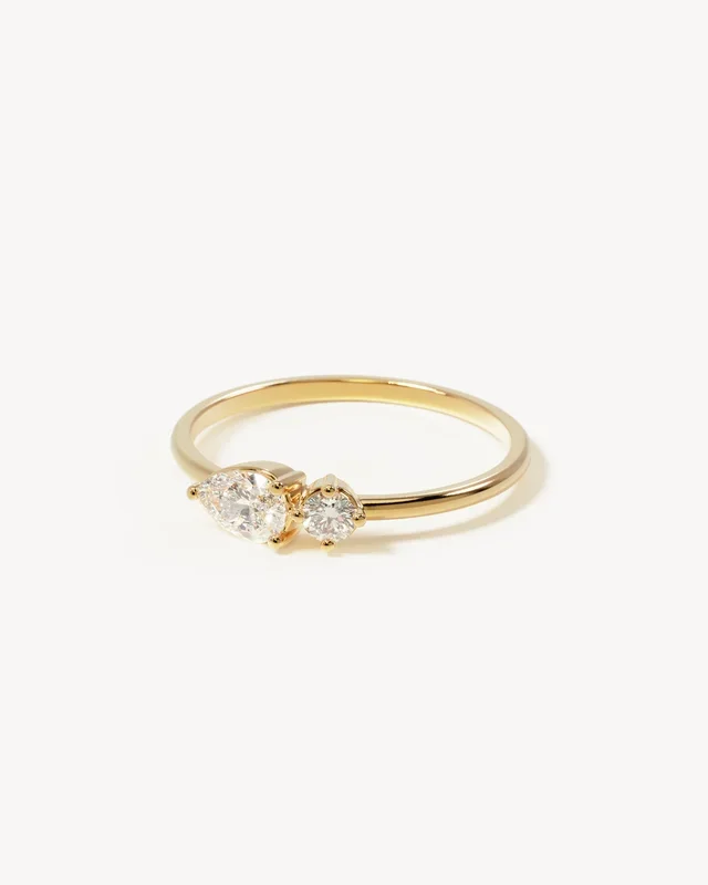 14k Solid Gold With All My Heart Sapphire Ring