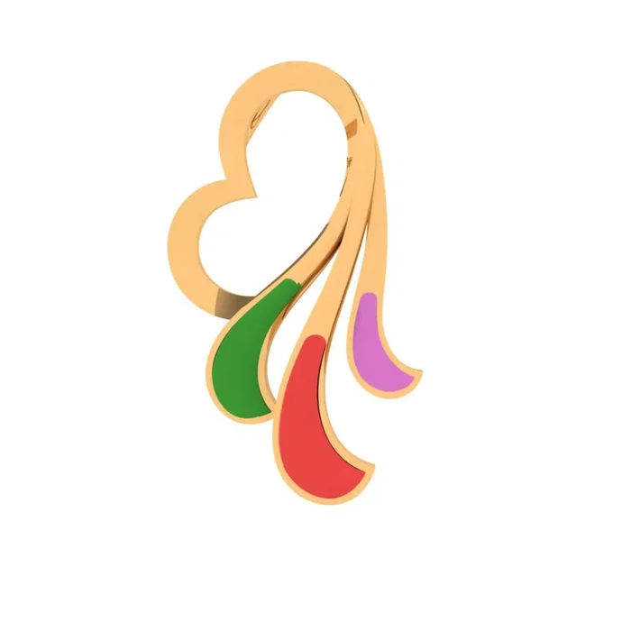14k Tricolour Gold Pendant Set Exclusively For You