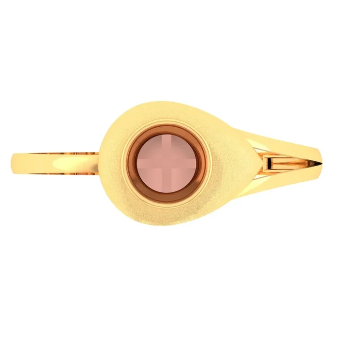 14KT (585) Yellow Gold Tear Drop Ring For Women & Girls