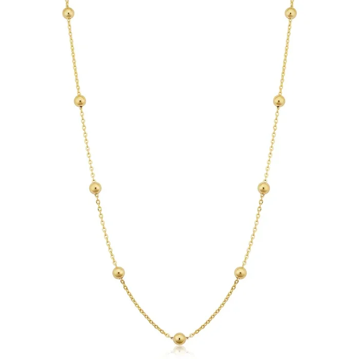 14KT Gold Filled 18-inch Beaded Chain Necklace