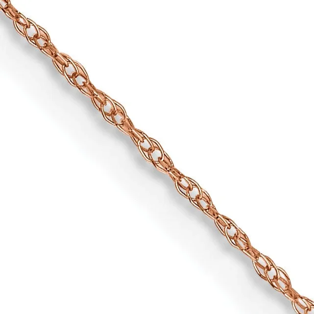 14KT Rose Gold 24-inch 0.5MM Cable Rope Pendant Chain