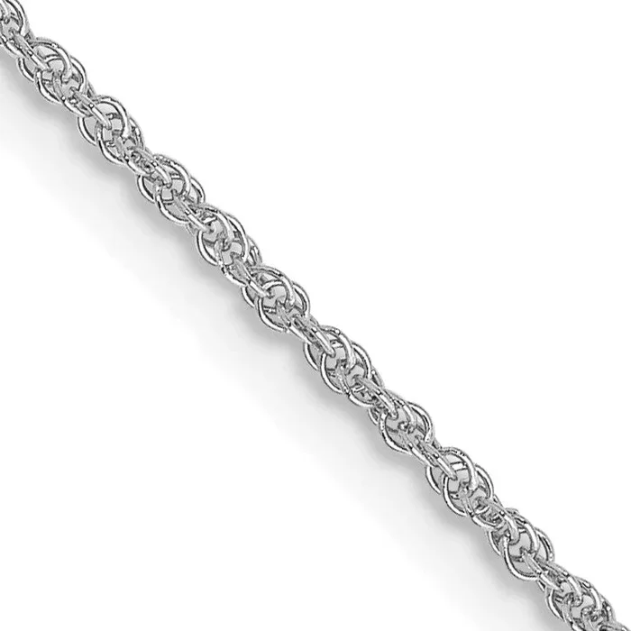 14KT White Gold 16-inch 1.1MM Rope Pendant Chain