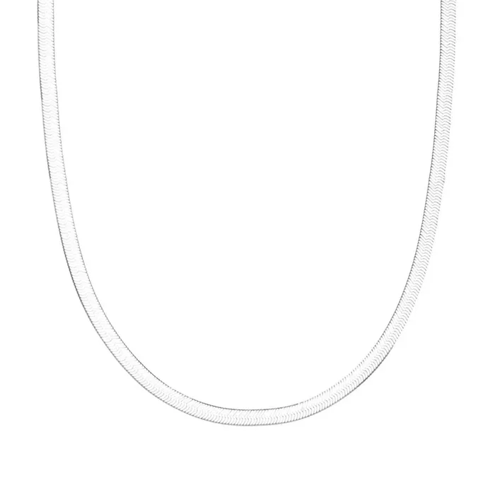 14KT White Gold 18-inch 3MM Herringbone Chain
