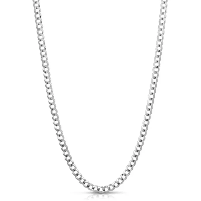 14KT White Gold 22-inch 5.7MM Curb Chain