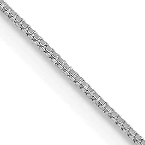14KT White Gold 24-inch 0.5MM Box Pendant Chain