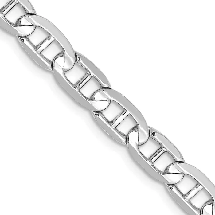 14KT White Gold 24-inch 5.25MM Anchor Link Chain