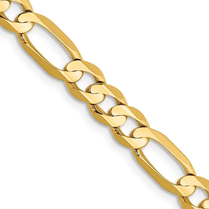 14KT Yellow Gold 22-inch 5.5MM Lobster Clasp Figaro Chain