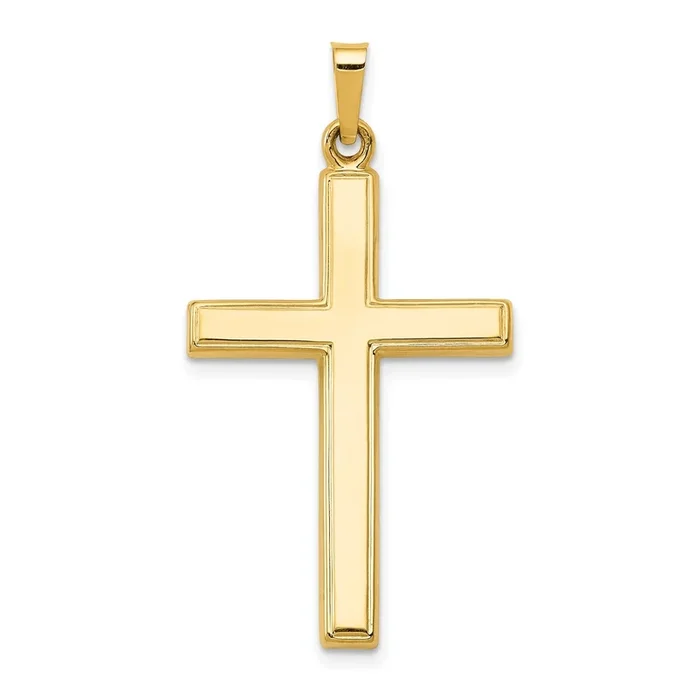 14KT Yellow Gold 36X19MM Cross Pendant. Chain Not Included