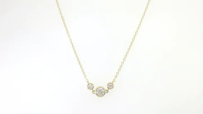 14KYG 1.00CTW FOF RD DBY NECKLACE