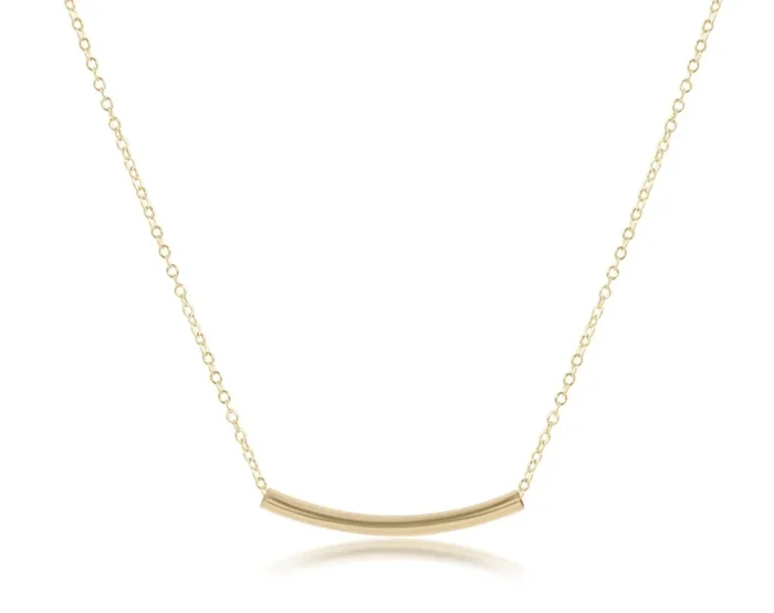 16″ Necklace Gold – Bliss Bar Small Gold