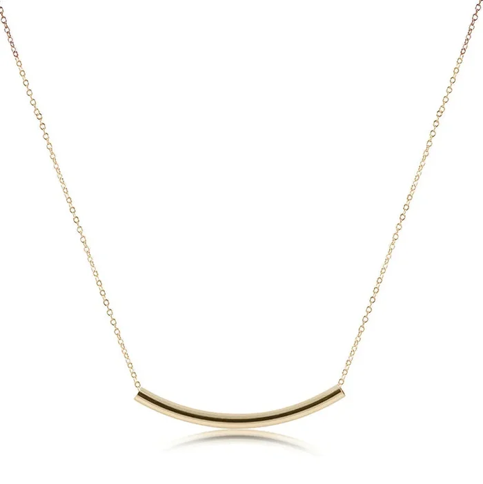 16″ necklace gold – bliss bar smooth