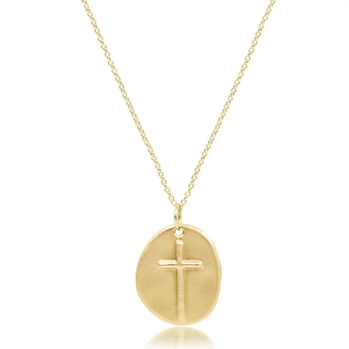 16″ Necklace Gold – Inspire Gold Charm