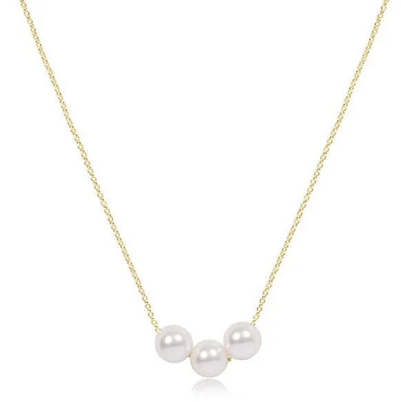 16″ Necklace Gold – Joy Pearl 6mm