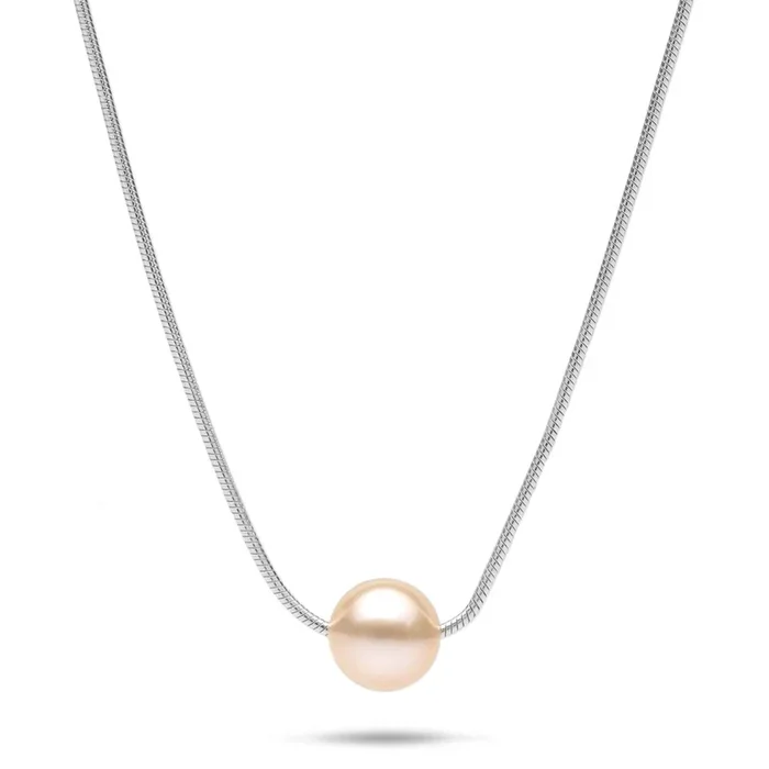 18″ Freshwater Pearl Necklace in Sterling Silver (Assorted Colors) – 7-8mm