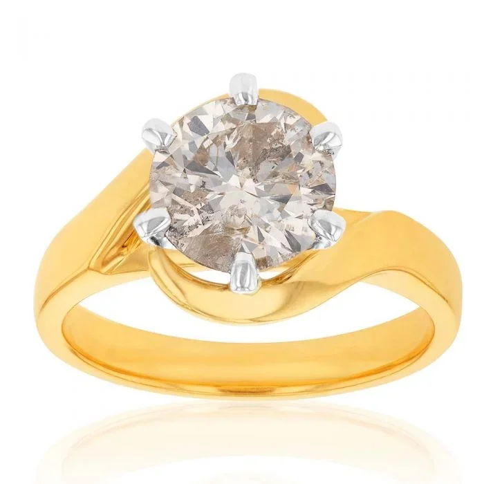 18ct Yellow Gold 2.00 Carat Australian Diamond Solitaire