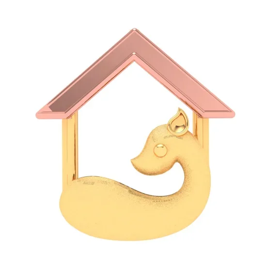 18k Dainty Animal In A Hut Gold Pendant From Online Exclusive