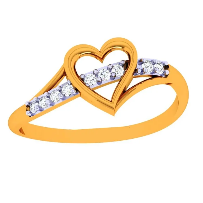 18k Diamond-lined Series Love Ring