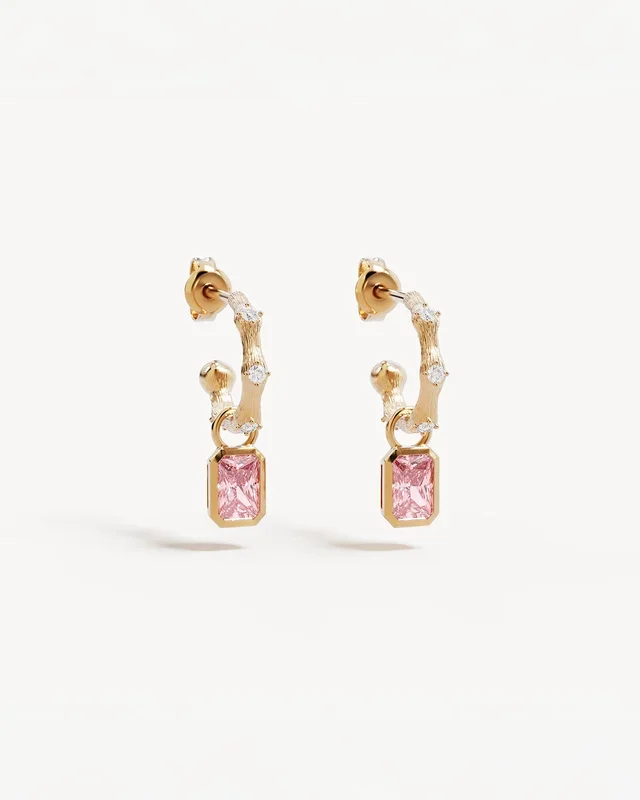 18k Gold Plated Life in Bloom Hoops