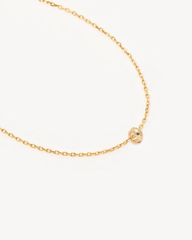 18k Gold Vermeil 18″ In Bloom Petal Charm Necklace