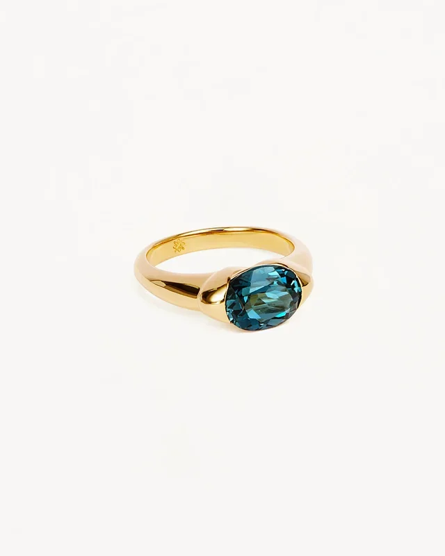 18k Gold Vermeil Sacred Jewel Ring – Ocean