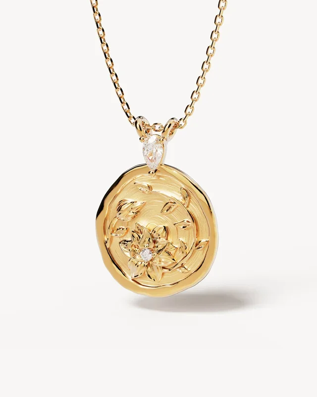 18k Gold Vermeil Serene Lotus Necklace