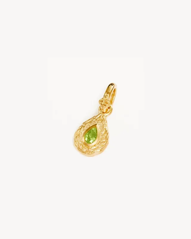 18k Gold Vermeil With Love Birthstone Annex Link Pendant – August