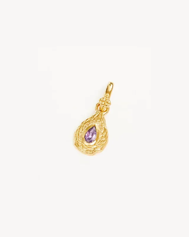 18k Gold Vermeil With Love Birthstone Annex Link Pendant – February