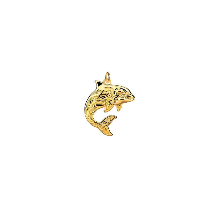 18k Vermeil over Sterling Silver Orca Charm