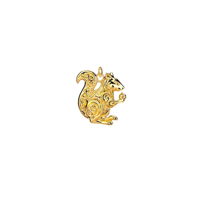 18k Vermeil over Sterling Silver Squirrel Charm
