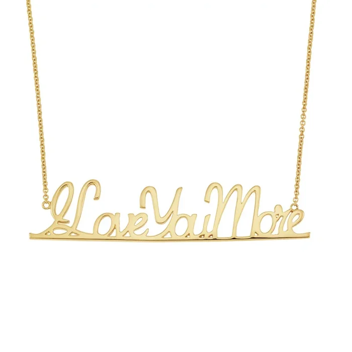 18KT Yellow Gold Plated Sterling Silver 19-inch Love Pendant