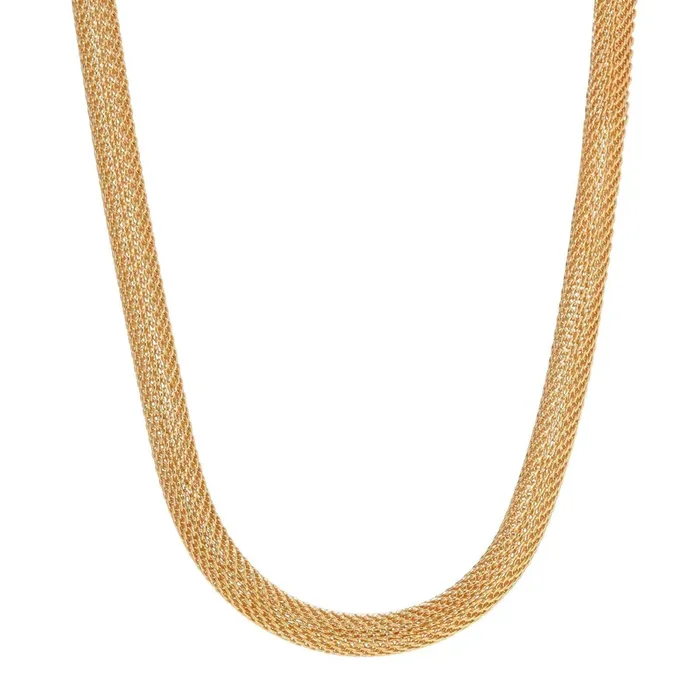 1928 Jewelry 8mm Round Mesh Tube Chain Necklace 16″
