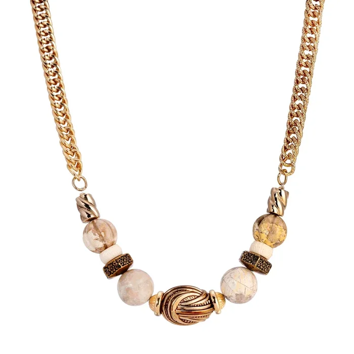 1928 Jewelry Aoleon Riverstone Gemstone Necklace 17″