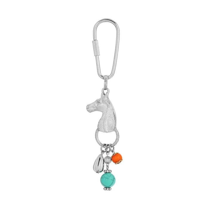 1928 Jewelry Horse Multi Bead Carabiner Key Chain