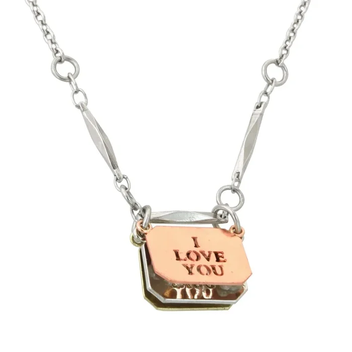 1928 Jewelry Multi Flip Message Pendant Necklace 16″ + 3″ Extender