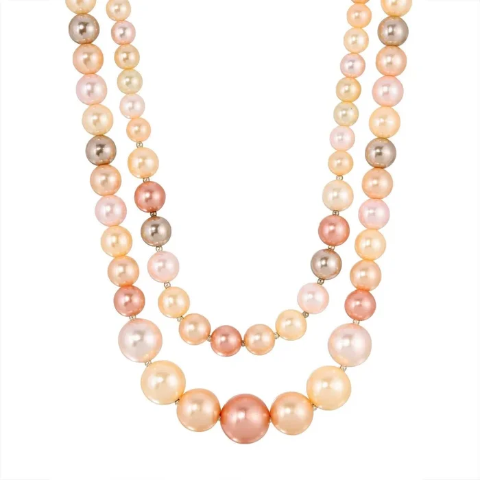 1928 Jewelry Rosabella Multicolor Double Faux Pearl Strand Necklace 18″ + 3″ Extender