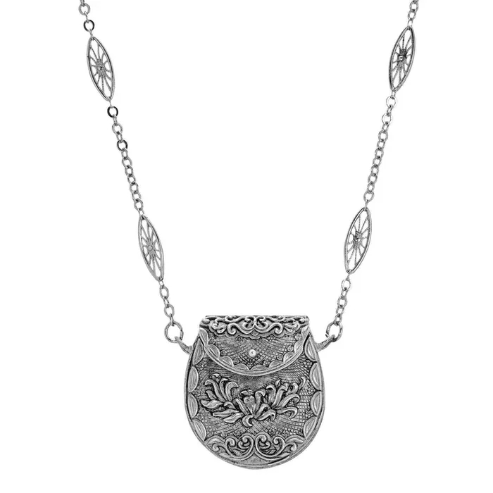 1928 Jewelry Vintage Purse Pendant Necklace 34″