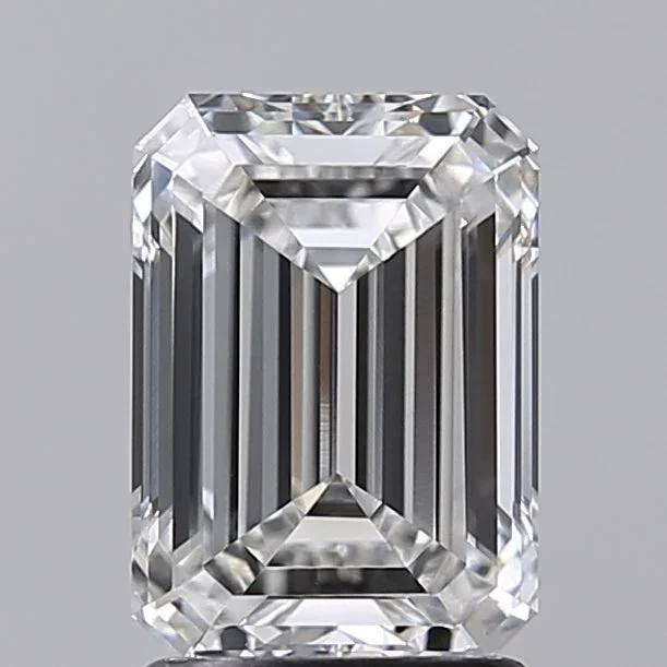 2.01 Carat Emerald Shaped, Ideal Cut, E Color, VVS1 Clarity, IGI Certified Lab Grown Diamond