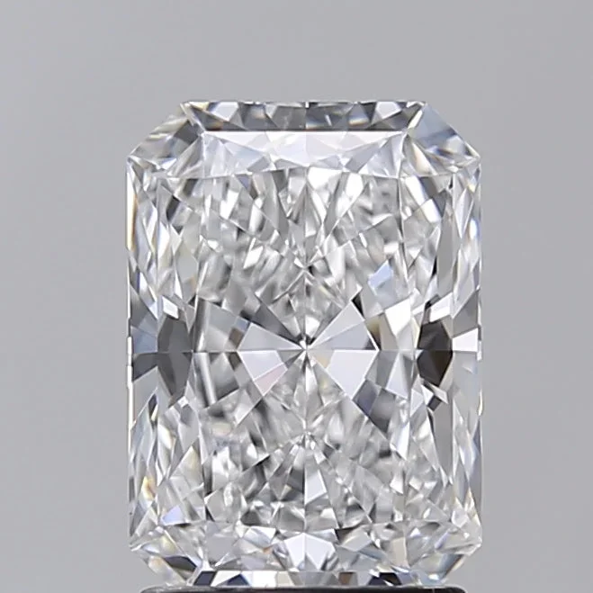 2.01 Carat Radiant Shaped, Ideal Cut, E Color, VVS2 Clarity, GIA Certified Lab Grown Diamond