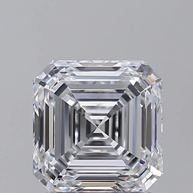 2.02 Carat Asscher Shaped, Excellent Cut, D Color, VVS1 Clarity, IGI Certified Lab Grown Diamond